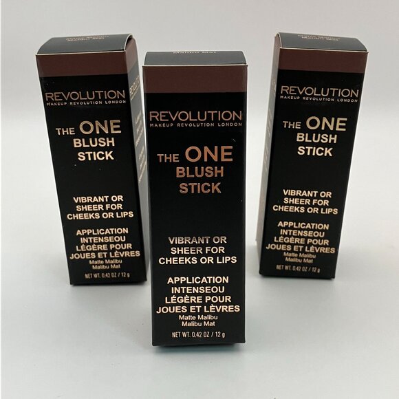 Makeup Revolution The One-Blush Stick For Cheeks or Lips Pack Of 3 Pcs - Picture 1 of 6
